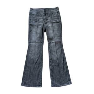 WHBM Extra High-Rise Skinny Flare Jeans Womes 6 Black Cowgirl Western Minimalist